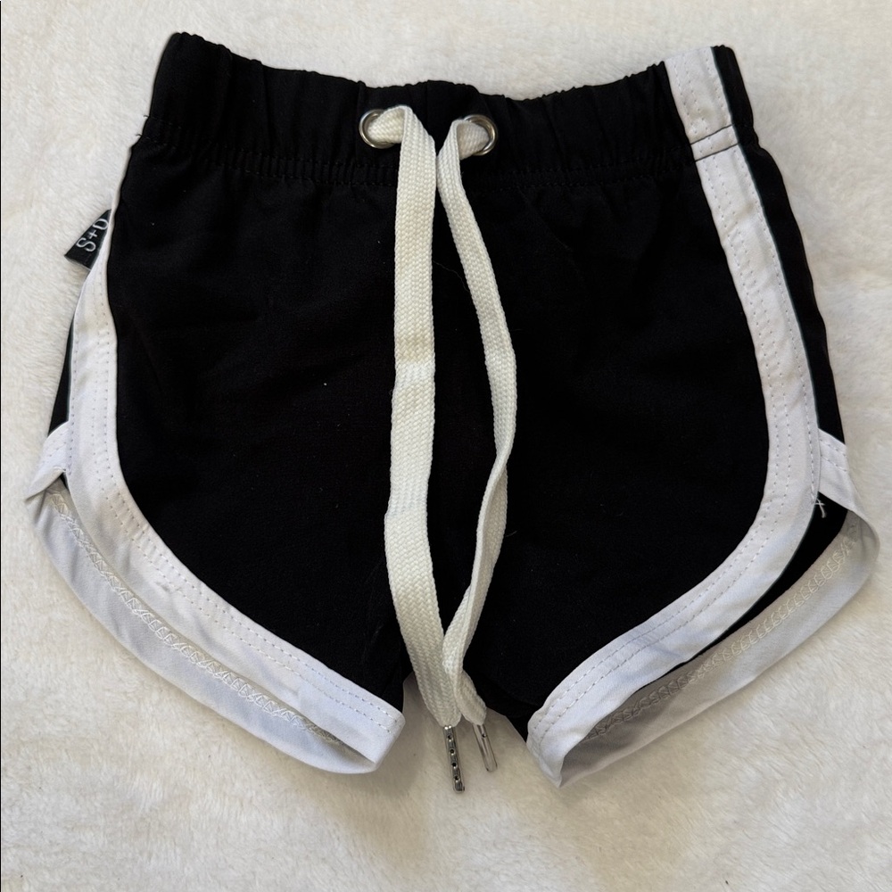 Kids Black and White Shorts